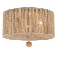 Three Light Flush Mount by Crystorama - Jessa Collection, Burnished Silver Finish - JES-B7103-BS