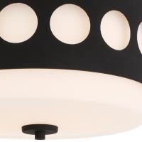 Two Light Flush Mount by Crystorama - Kirby Collection, Black Forged Finish - KIR-B8100-BF