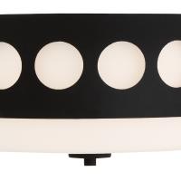 Two Light Flush Mount by Crystorama - Kirby Collection, Black Forged Finish - KIR-B8100-BF