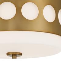 Two Light Flush Mount by Crystorama - Kirby Collection, Vibrant Gold Finish - KIR-B8100-VG