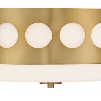 Two Light Flush Mount by Crystorama - Kirby Collection, Vibrant Gold Finish - KIR-B8100-VG