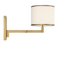 One Light Wall Sconce by Crystorama - Madison Collection, Aged Brass Finish - MAD-B4101-AG