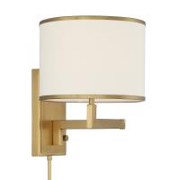 One Light Wall Sconce by Crystorama - Madison Collection, Aged Brass Finish - MAD-B4101-AG