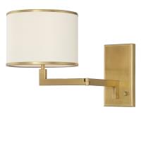 One Light Wall Sconce by Crystorama - Madison Collection, Aged Brass Finish - MAD-B4101-AG