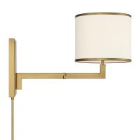 One Light Wall Sconce by Crystorama - Madison Collection, Aged Brass Finish - MAD-B4101-AG