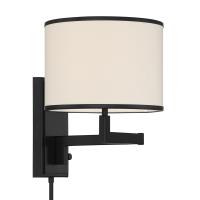 One Light Wall Sconce by Crystorama - Madison Collection, Matte Black Finish - MAD-B4101-MK