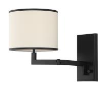 One Light Wall Sconce by Crystorama - Madison Collection, Matte Black Finish - MAD-B4101-MK
