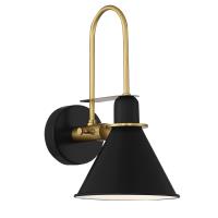 One Light Wall Sconce by Crystorama - Medford Collection, Matte Black Finish - MED-B5501-MK