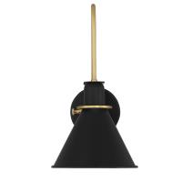 One Light Wall Sconce by Crystorama - Medford Collection, Matte Black Finish - MED-B5501-MK