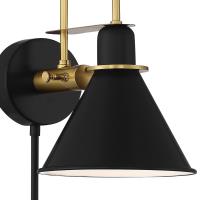 One Light Wall Sconce by Crystorama - Medford Collection, Matte Black Finish - MED-B5501-MK