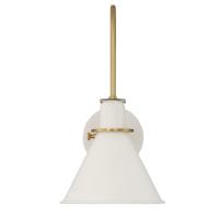 One Light Wall Sconce by Crystorama - Medford Collection, White Finish - MED-B5501-WH