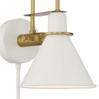 One Light Wall Sconce by Crystorama - Medford Collection, White Finish - MED-B5501-WH