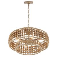 Four Light Mini Chandelier by Crystorama - Silas Collection, Burnished Silver Finish - SIL-B6003-BS