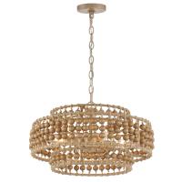 Four Light Mini Chandelier by Crystorama - Silas Collection, Burnished Silver Finish - SIL-B6003-BS