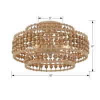 Four Light Semi Flush Mount by Crystorama - Silas Collection, Burnished Silver Finish - SIL-B6003-BS_CEILING