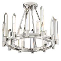 Four Light Semi Flush Mount by Crystorama - Watson Collection, Polished Nickel Finish - WAT-B2004-PN