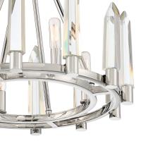 Four Light Semi Flush Mount by Crystorama - Watson Collection, Polished Nickel Finish - WAT-B2004-PN