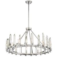 Eight Light Chandelier by Crystorama - Watson Collection, Polished Nickel Finish - WAT-B2008-PN