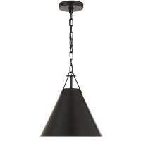 One Light Pendant by Crystorama - Xavier Collection, Matte Black Finish - XAV-B8301-MK