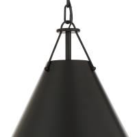 One Light Pendant by Crystorama - Xavier Collection, Matte Black Finish - XAV-B8301-MK
