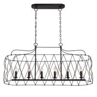 Six Light Chandelier by Crystorama - Zucca Collection, English Bronze + Antique Gold Finish - ZUC-A9037-EB-GA