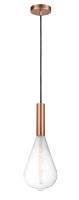 LED Mini Pendant by Innovations - Auralume Collection, Antique Copper Finish - 198-1P-AC-BB164LED