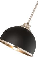 One Light Pendant by Z-Lite - Landry Collection, Matte Black + Brushed Nickel Finish - 1004P10-MB-BN