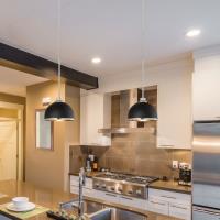 One Light Pendant by Z-Lite - Landry Collection, Matte Black + Brushed Nickel Finish - 1004P10-MB-BN