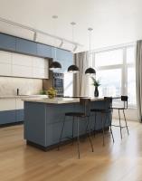 One Light Pendant by Z-Lite - Landry Collection, Matte Black + Chrome Finish - 1004P10-MB-CH