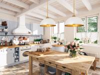 One Light Pendant by Z-Lite - Landry Collection, Matte White + Rubbed Brass Finish - 1004P14-MW-RB