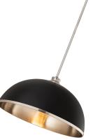 One Light Pendant by Z-Lite - Landry Collection, Matte Black + Brushed Nickel Finish - 1004P20-MB-BN