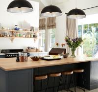 One Light Pendant by Z-Lite - Landry Collection, Matte Black + Chrome Finish - 1004P20-MB-CH
