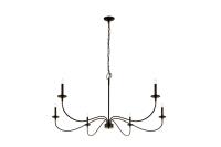 Six Light Chandelier by Z-Lite - Arrington Collection, Matte Black Finish - 2301-63MB