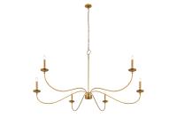 Six Light Chandelier by Z-Lite - Arrington Collection, Rubbed Brass Finish - 2301-63RB