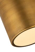 One Light Flush Mount by Z-Lite - Harley Collection, Rubbed Brass Finish - 2302F1-RB