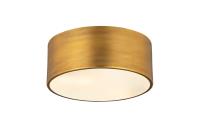 Two Light Flush Mount by Z-Lite - Harley Collection, Rubbed Brass Finish - 2302F2-RB