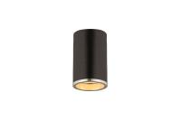 One Light Flush Mount by Z-Lite - Arlo Collection, Matte Black + Chrome Finish - 2303F1-MB-CH