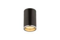 One Light Flush Mount by Z-Lite - Arlo Collection, Matte Black + Chrome Finish - 2303F1-MB-CH