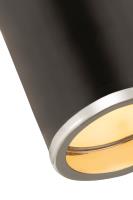 One Light Flush Mount by Z-Lite - Arlo Collection, Matte Black + Chrome Finish - 2303F1-MB-CH