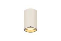One Light Flush Mount by Z-Lite - Arlo Collection, Matte White + Chrome Finish - 2303F1-MW-CH