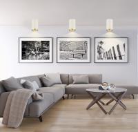 One Light Flush Mount by Z-Lite - Arlo Collection, Matte White + Chrome Finish - 2303F1-MW-CH