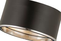 Two Light Flush Mount by Z-Lite - Arlo Collection, Matte Black + Chrome Finish - 2303F2-MB-CH