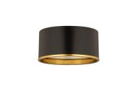 Two Light Flush Mount by Z-Lite - Arlo Collection, Matte Black + Rubbed Brass Finish - 2303F2-MB-RB