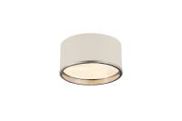Two Light Flush Mount by Z-Lite - Arlo Collection, Matte White + Chrome Finish - 2303F2-MW-CH