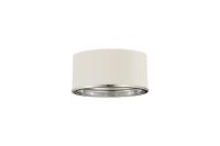 Two Light Flush Mount by Z-Lite - Arlo Collection, Matte White + Chrome Finish - 2303F2-MW-CH
