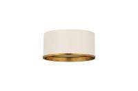 Two Light Flush Mount by Z-Lite - Arlo Collection, Matte White + Rubbed Brass Finish - 2303F2-MW-RB