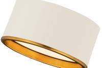 Two Light Flush Mount by Z-Lite - Arlo Collection, Matte White + Rubbed Brass Finish - 2303F2-MW-RB
