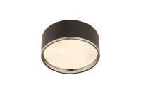 Three Light Flush Mount by Z-Lite - Arlo Collection, Matte Black + Chrome Finish - 2303F3-MB-CH