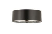 Three Light Flush Mount by Z-Lite - Arlo Collection, Matte Black + Chrome Finish - 2303F3-MB-CH