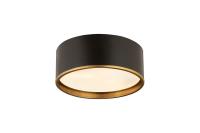 Three Light Flush Mount by Z-Lite - Arlo Collection, Matte Black + Rubbed Brass Finish - 2303F3-MB-RB